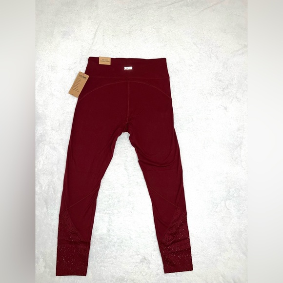 PINK VICTORIA SECRET sport red velvet colored leggings - Picture 2 of 4